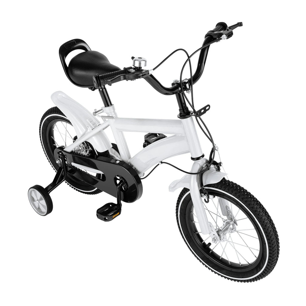 14-Zoll Kinderfahrrad mit Stützrädern – Verstellbarer Sattel, Doppelbremse, für Kinder von 2–4 Jahren