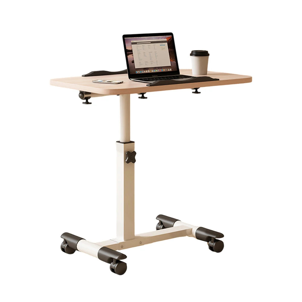 Höhenverstellbarer Laptop-Tisch mit 360° drehbarer Tischplatte – Mobiler Rolltisch für Bett, Sofa oder Büro