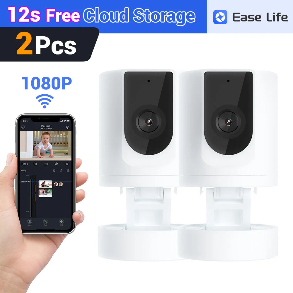 2X WLAN Innenkamera 1080P – Haustier & Baby Überwachung mit App