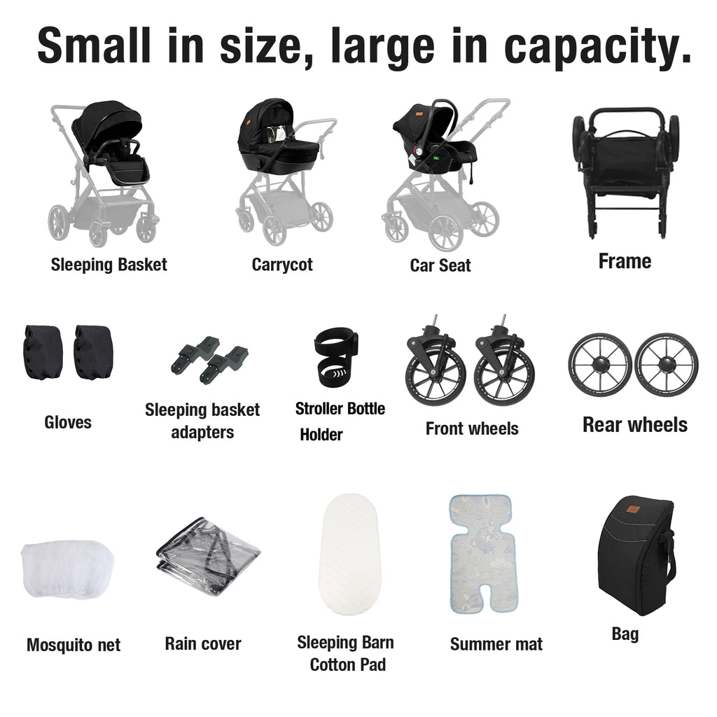 Luxus 3-in-1 Kinderwagen für Neugeborene – Leichter Kinderwagen