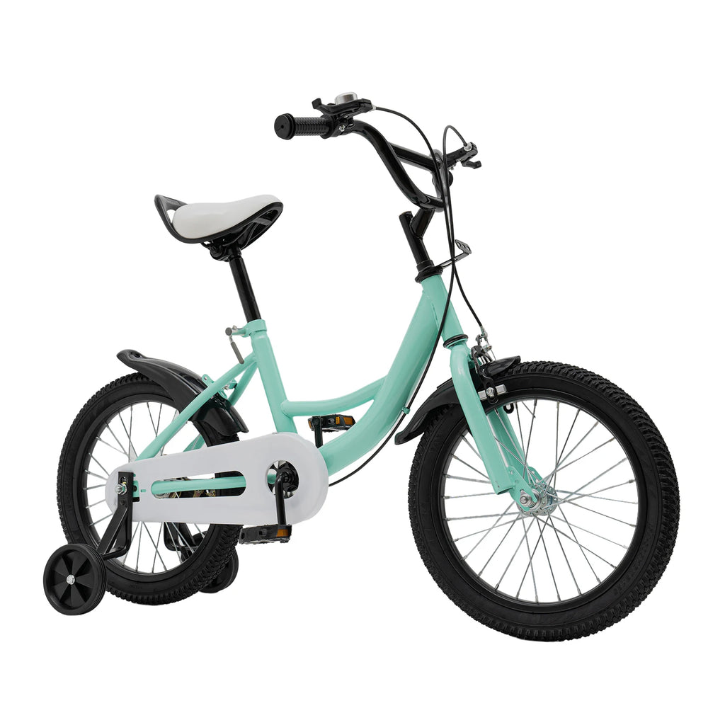 16-Zoll Kinderfahrrad für Jungen & Mädchen (5–8 Jahre) – Doppelbremssystem, Stützräder, erhältlich in Grün/Pink/Gelb