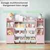 Kinderregal mit Spielzeugboxen – 8 Aufbewahrungsboxen & 9 Fächer