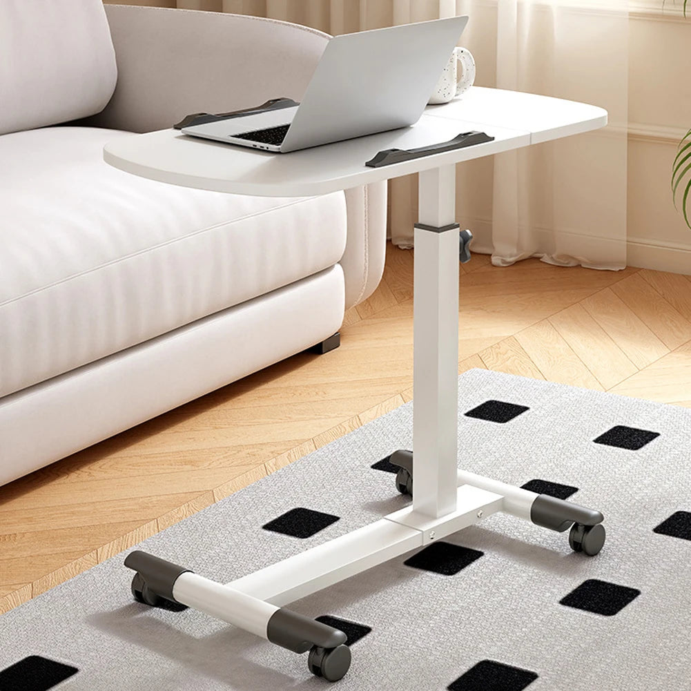 Höhenverstellbarer Laptop-Tisch mit 360° drehbarer Tischplatte – Mobiler Rolltisch für Bett, Sofa oder Büro