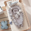 Tragbares Babybett – Abnehmbares Schlafnest  mit Baumwollmatratze und Kissen