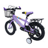 14 Zoll Kinderfahrrad mit verstellbarem Sitz, Stützrädern, Korb & Rücksitz, bis 50 kg belastbar, für Kinder 3–5 Jahre