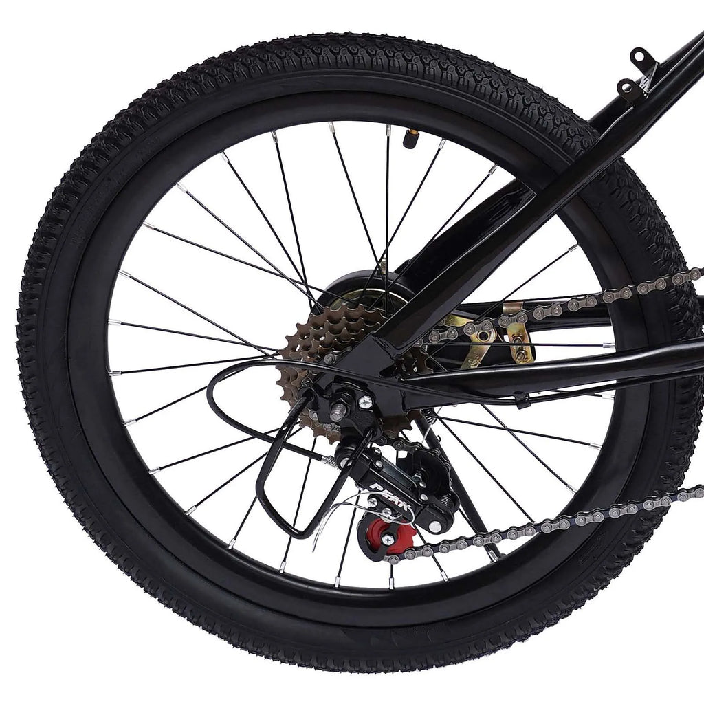 20" Kinder-Mountainbike – Unisex, mit Mehrgang-Schaltung, Doppel-V-Bremse und verstellbarem Sattel