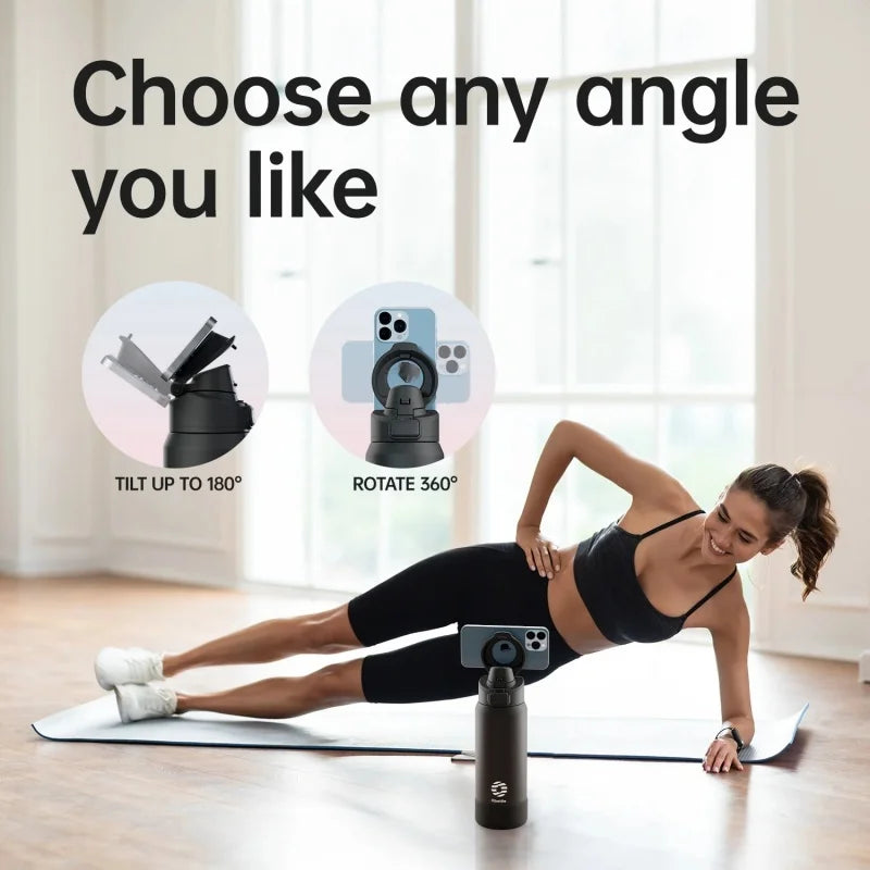 Fjbottle 710/950ML Magnetic Thermos Stainless Steel Sports Water Bottle with Magnetic Phone Holder Bouncing Cover Insulation Cup