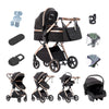 Kinderwagen 3 in 1 – Einfach faltbarer,  mit Sicherheitssitz, EU-Standard, geeignet für Neugeborene.