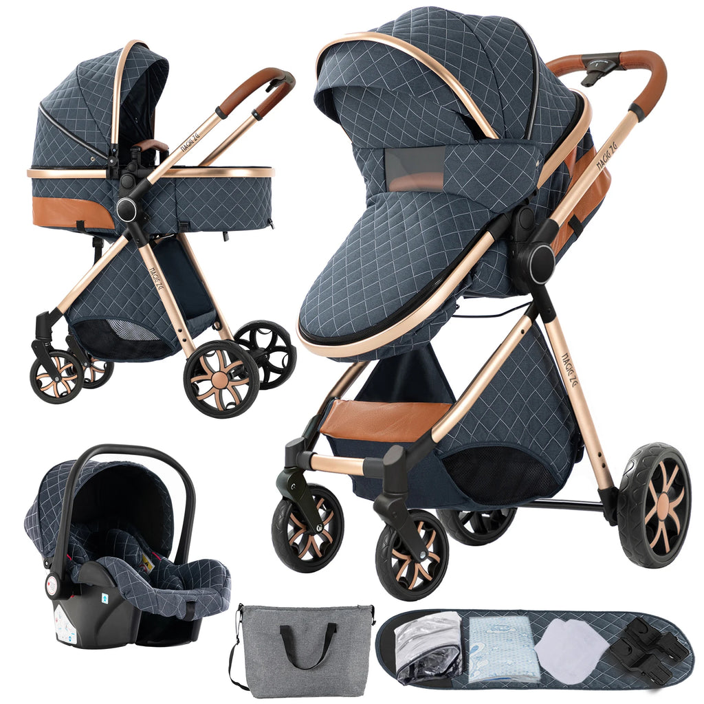 Kinderwagen 3-in-1 – Leicht, Faltbar & Komfortabel