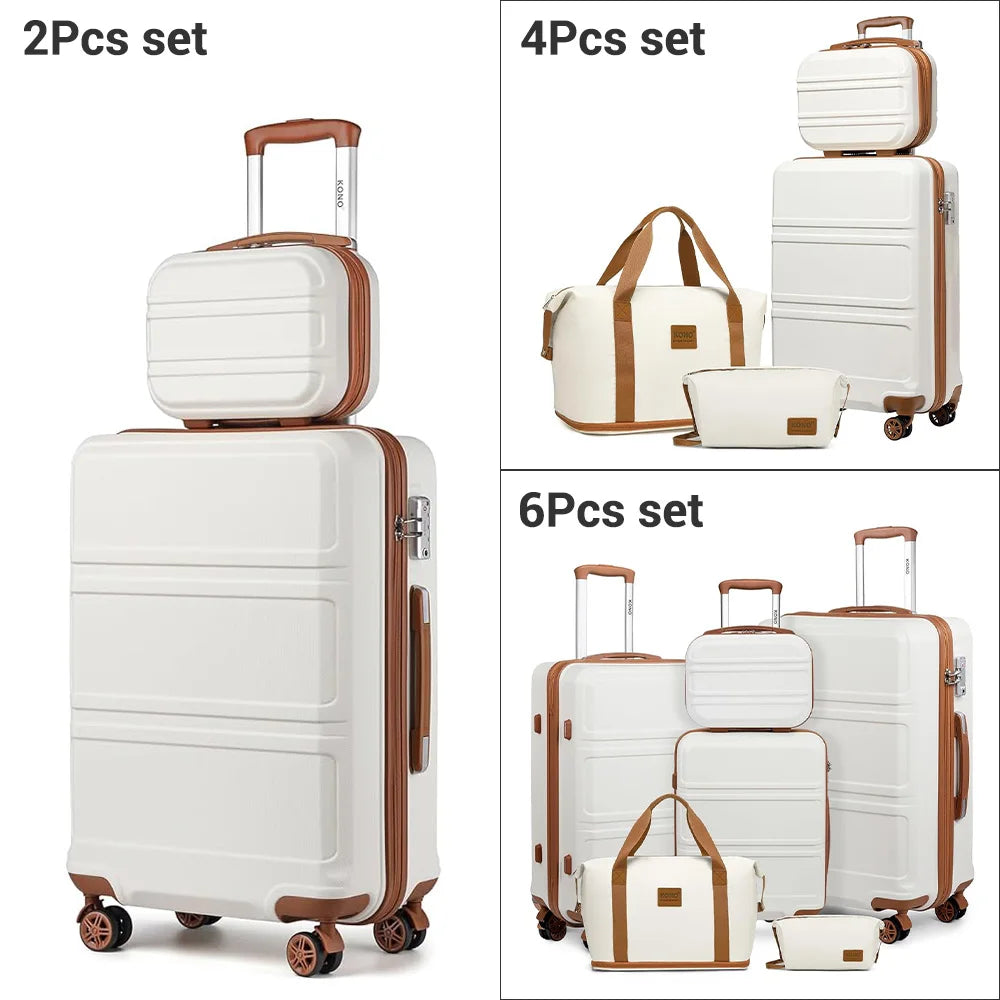 2/4/6-teiliges Beauty Case & Reiseset – Kosmetikkoffer, Handgepäck & Kulturbeutel