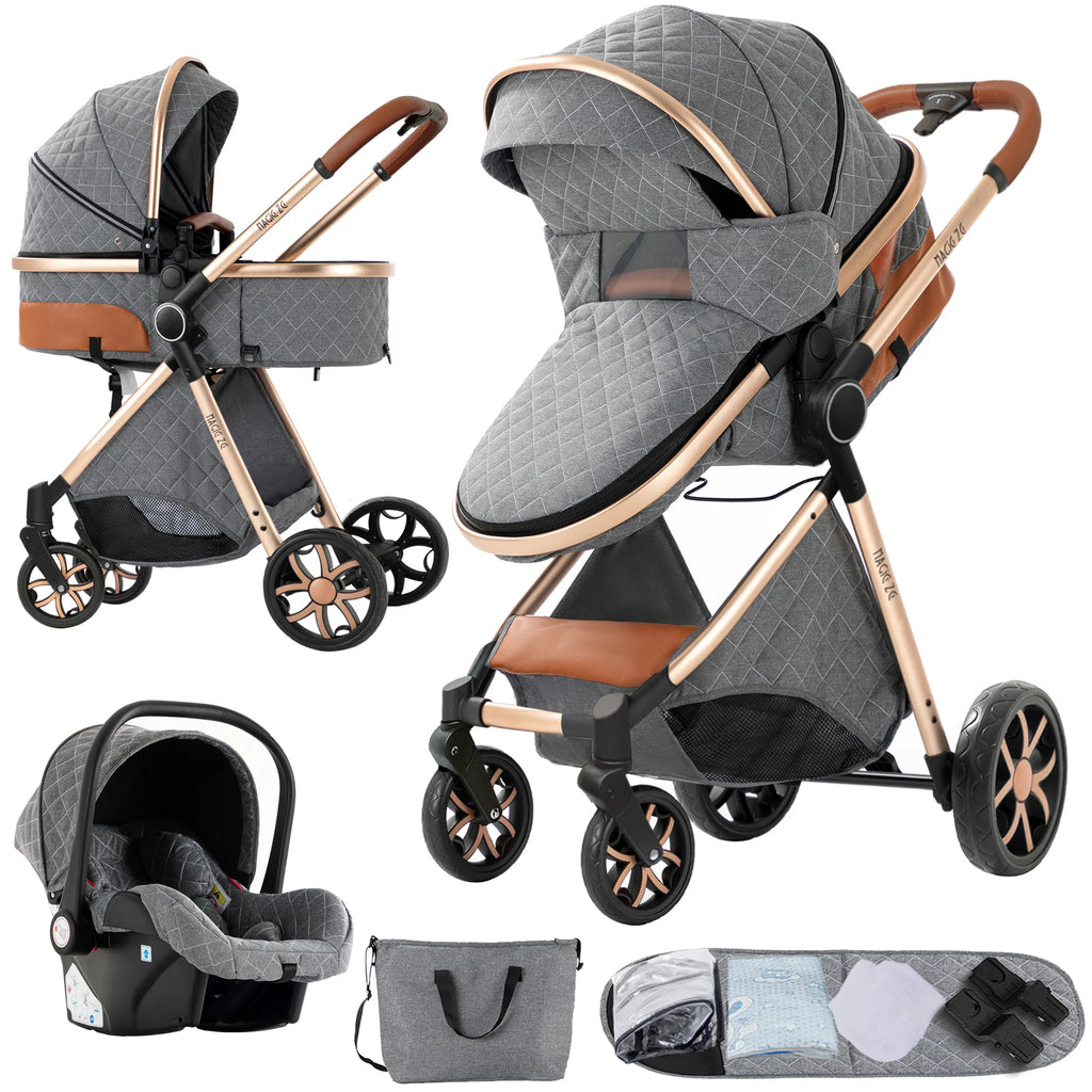 Kinderwagen 3-in-1 – Leicht, Faltbar & Komfortabel
