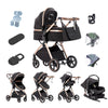 Kinderwagen 3 in 1 – Einfach faltbarer,  mit Sicherheitssitz, EU-Standard, geeignet für Neugeborene.