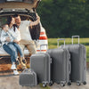 4-teiliges Kofferset – Hartschalen-Trolley aus ABS mit 360° drehbaren Rollen, TSA-Schloss & Teleskopgriff