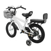 14 Zoll Kinderfahrrad – Verstellbares Fahrrad mit Stützrädern, Korb & Rücksitz, für Kinder 3–5 Jahre