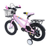 14 Zoll Kinderfahrrad mit verstellbarem Sitz, Stützrädern, Korb & Rücksitz, bis 50 kg belastbar, für Kinder 3–5 Jahre