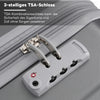 4-teiliges Kofferset – Hartschalen-Trolley aus ABS mit 360° drehbaren Rollen, TSA-Schloss & Teleskopgriff