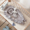 Tragbares Babybett – Abnehmbares Schlafnest  mit Baumwollmatratze und Kissen