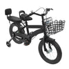 14 Zoll Kinderfahrrad – Verstellbares Fahrrad mit Stützrädern, Korb & Rücksitz, für Kinder 3–5 Jahre