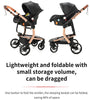 PU leder - Leichter 3-in-1 Kinderwagen – Babywagen mit PU-Rädern, faltbar & vielseitig nutzbar ab Geburt