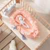 Tragbares Babybett – Abnehmbares Schlafnest  mit Baumwollmatratze und Kissen