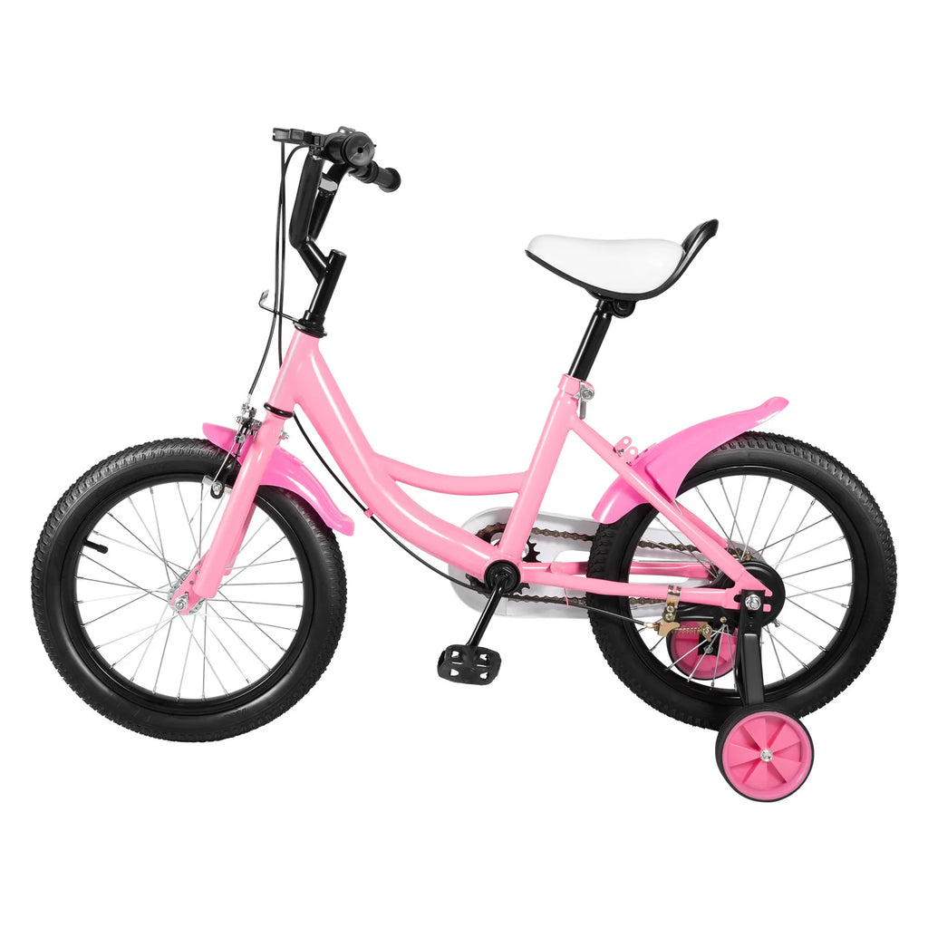 16-Zoll Kinderfahrrad für Jungen & Mädchen (5–8 Jahre) – Doppelbremssystem, Stützräder, erhältlich in Grün/Pink/Gelb