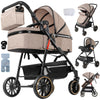 3-in-1 Kinderwagen, Sportwagen mit verstellbarem Schiebebügel, umkehrbarem Sitz und leichtem, faltbarem Rahmen
