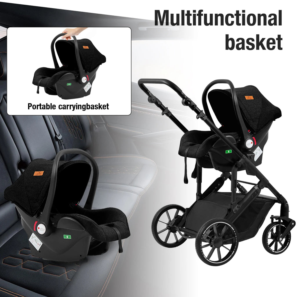 Luxus 3-in-1 Kinderwagen für Neugeborene – Leichter Kinderwagen