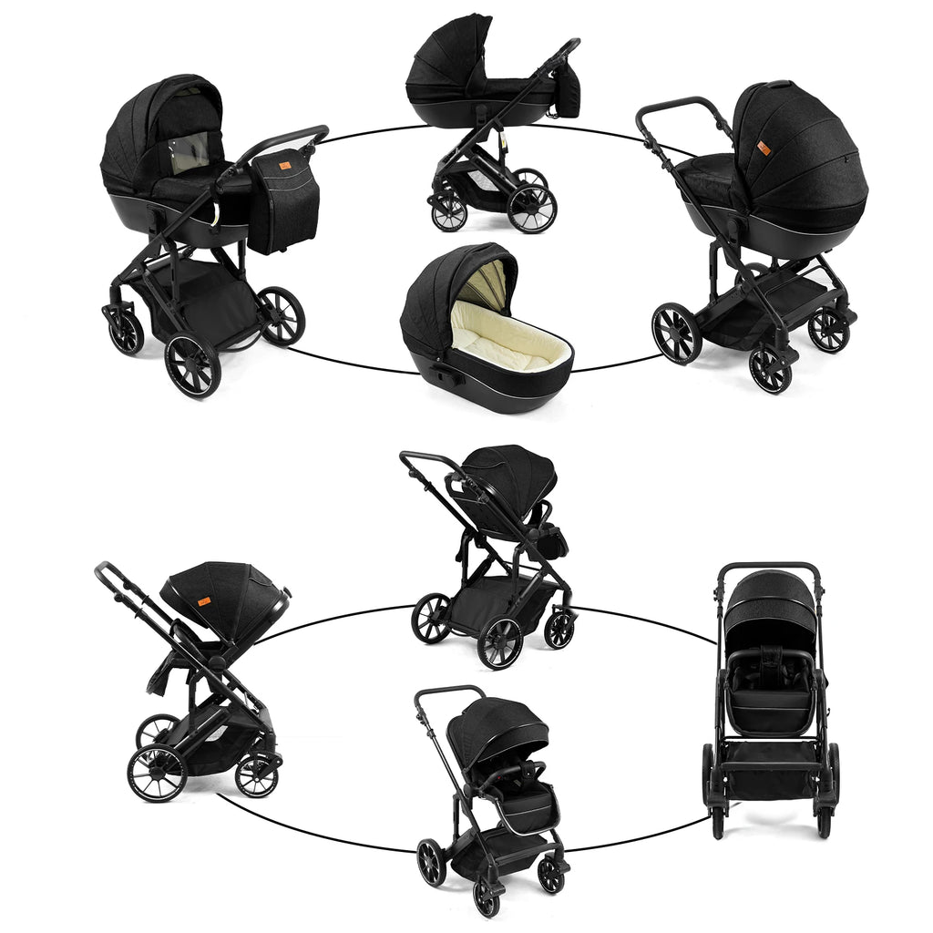 Luxus 3-in-1 Kinderwagen für Neugeborene – Leichter Kinderwagen