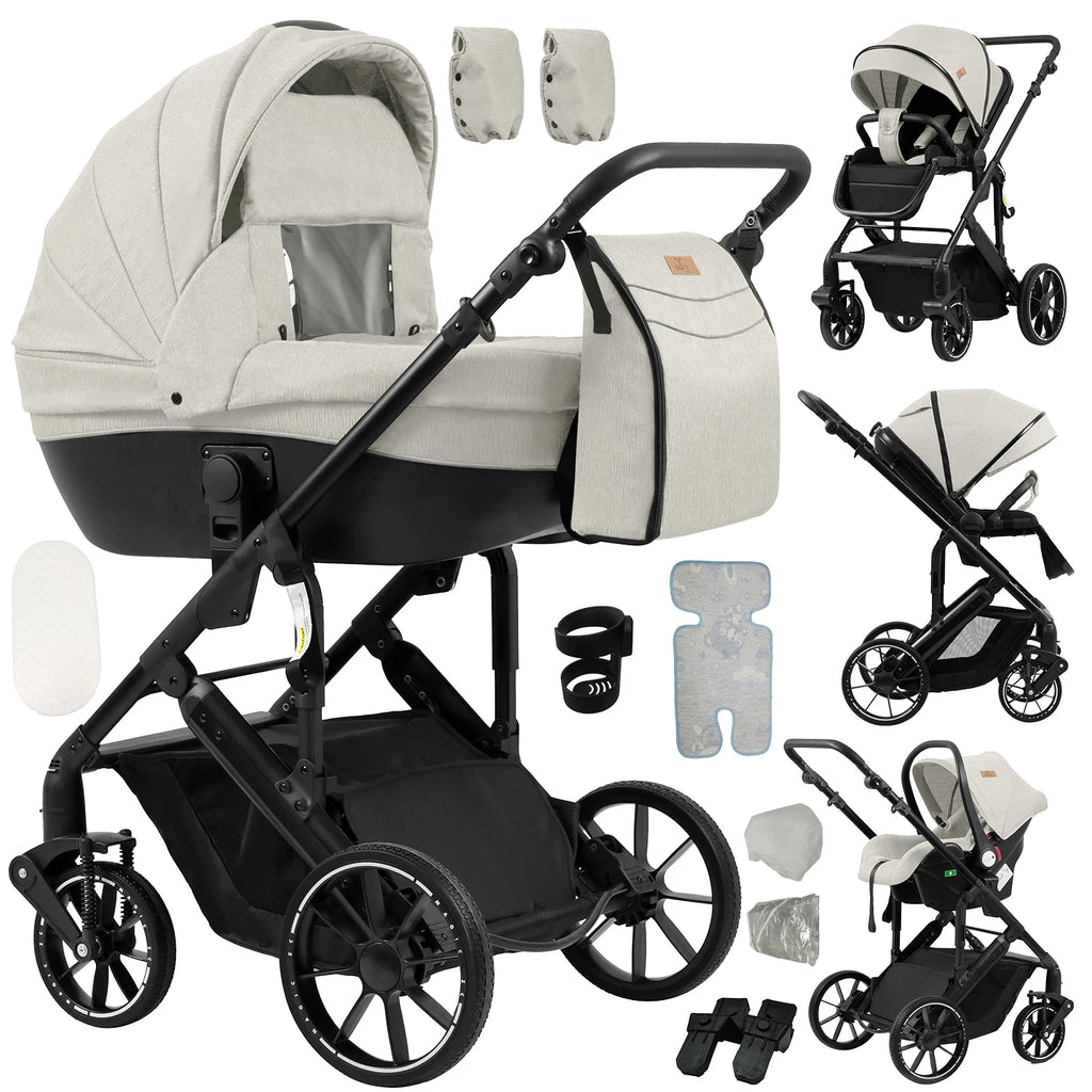 Luxus 3-in-1 Kinderwagen für Neugeborene – Leichter Kinderwagen