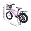 14 Zoll Kinderfahrrad mit verstellbarem Sitz, Stützrädern, Korb & Rücksitz, bis 50 kg belastbar, für Kinder 3–5 Jahre