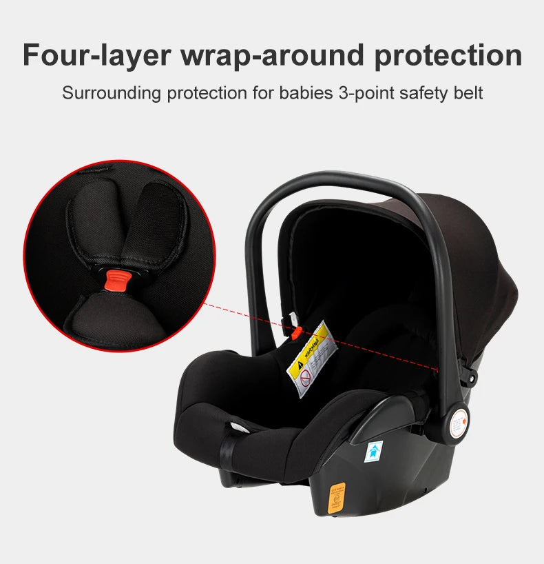 Baby Kinderwagen, Hochlandschafts-Kinderwagen mit Babywanne, Wasserabweisender Kinderwagen.