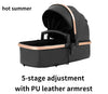PU leder - Leichter 3-in-1 Kinderwagen – Babywagen mit PU-Rädern, faltbar & vielseitig nutzbar ab Geburt