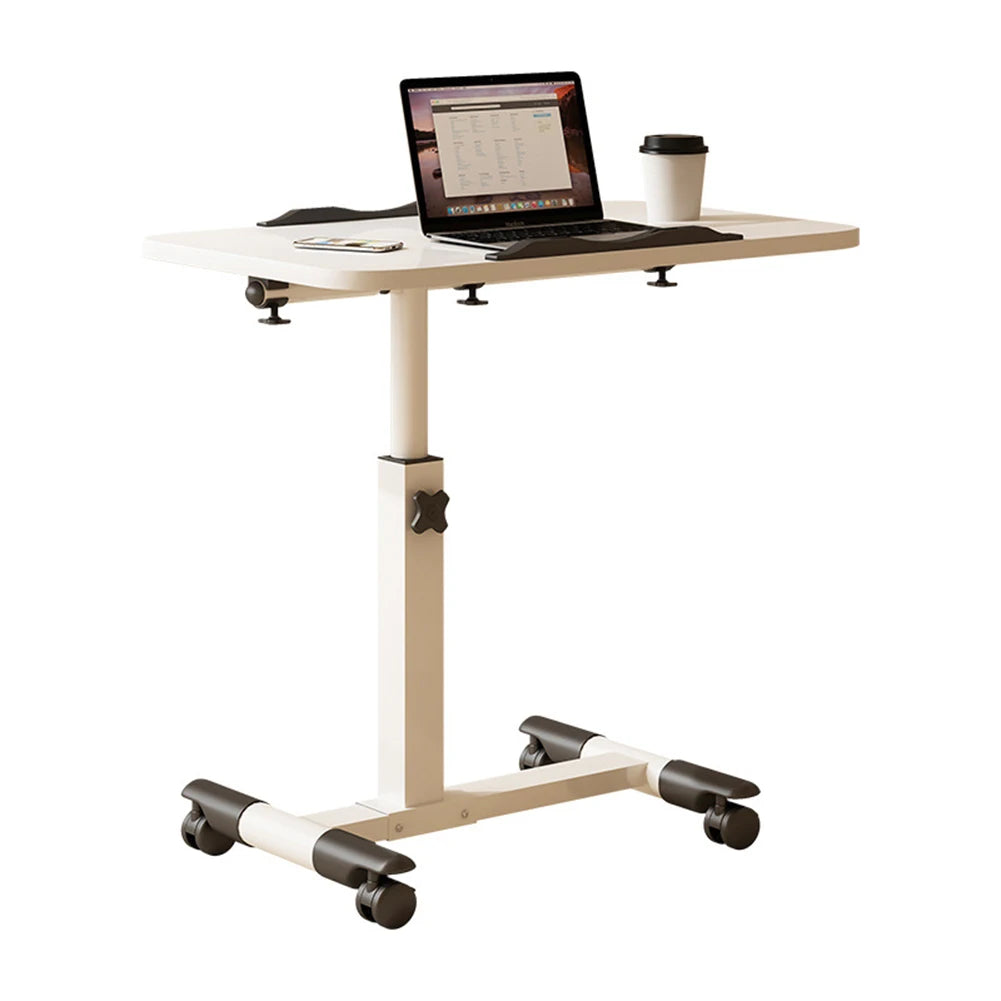 Höhenverstellbarer Laptop-Tisch mit 360° drehbarer Tischplatte – Mobiler Rolltisch für Bett, Sofa oder Büro