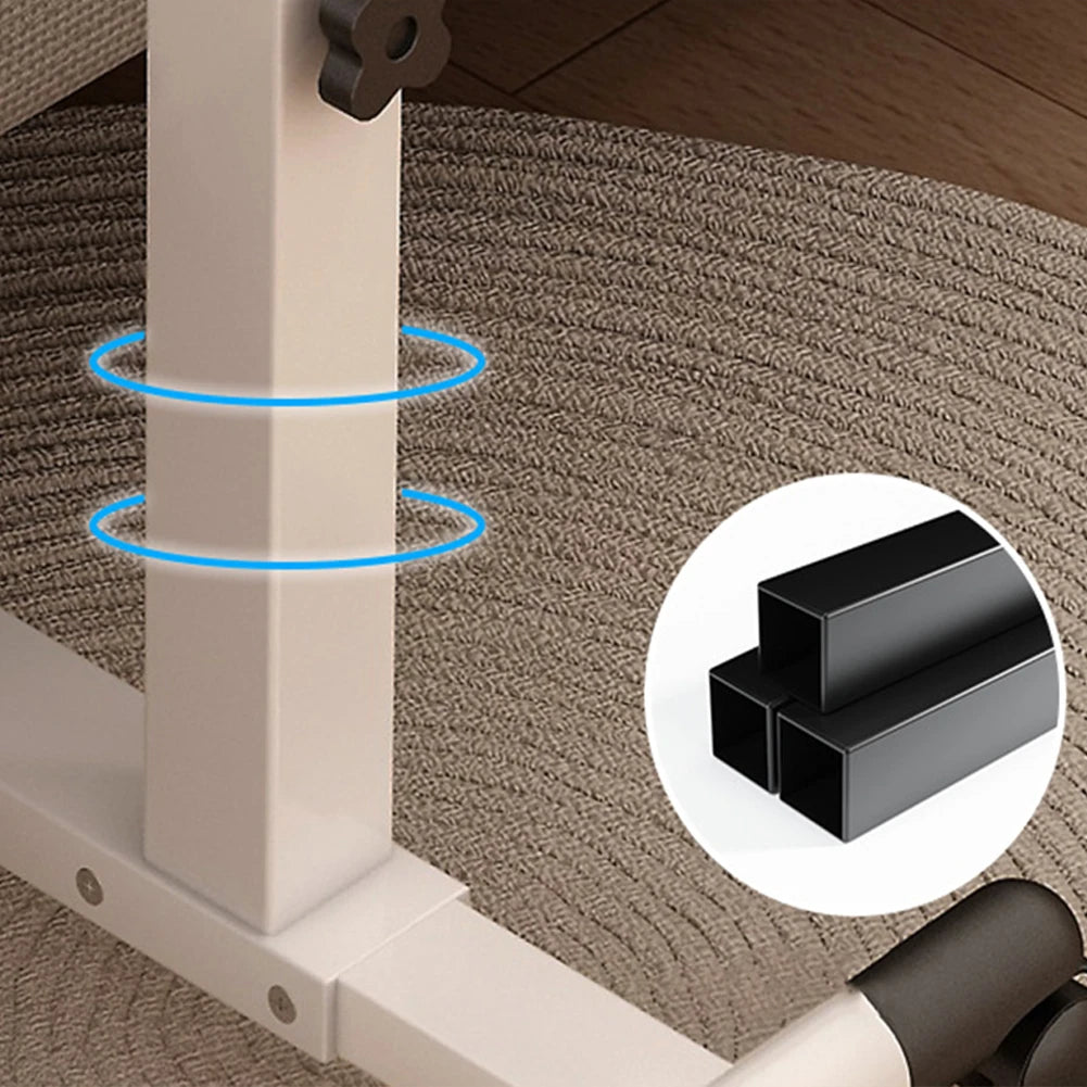 Höhenverstellbarer Laptop-Tisch mit 360° drehbarer Tischplatte – Mobiler Rolltisch für Bett, Sofa oder Büro