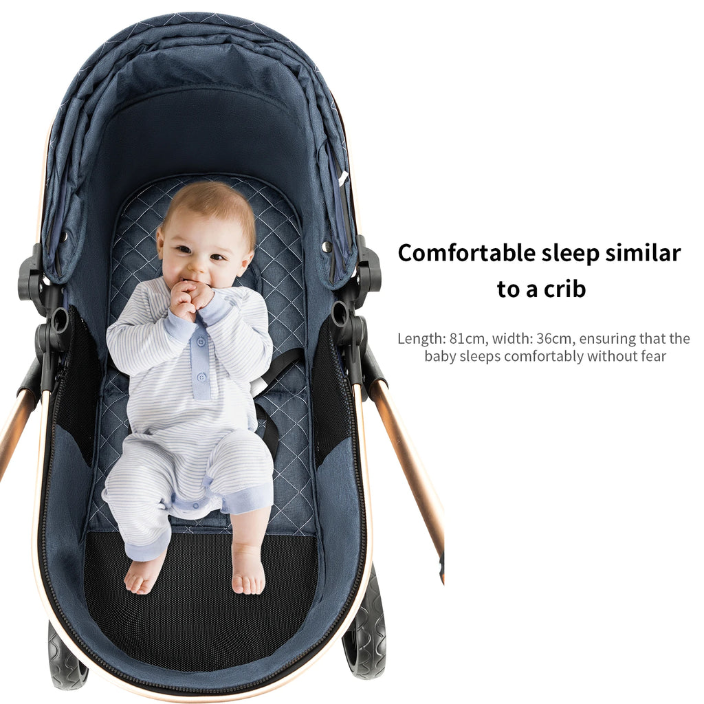 Kinderwagen 3-in-1 – Leicht, Faltbar & Komfortabel