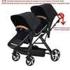 Leichter Zwillingskinderwagen – Faltbarer Doppelsitz-Kinderwagen, tragbarer und multifunktional