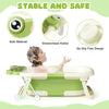 Faltbare Babybadewanne mit Badesitz, Thermometer, Duschkappe & Bürste – Für Neugeborene & Kleinkinder (0–36 Monate)