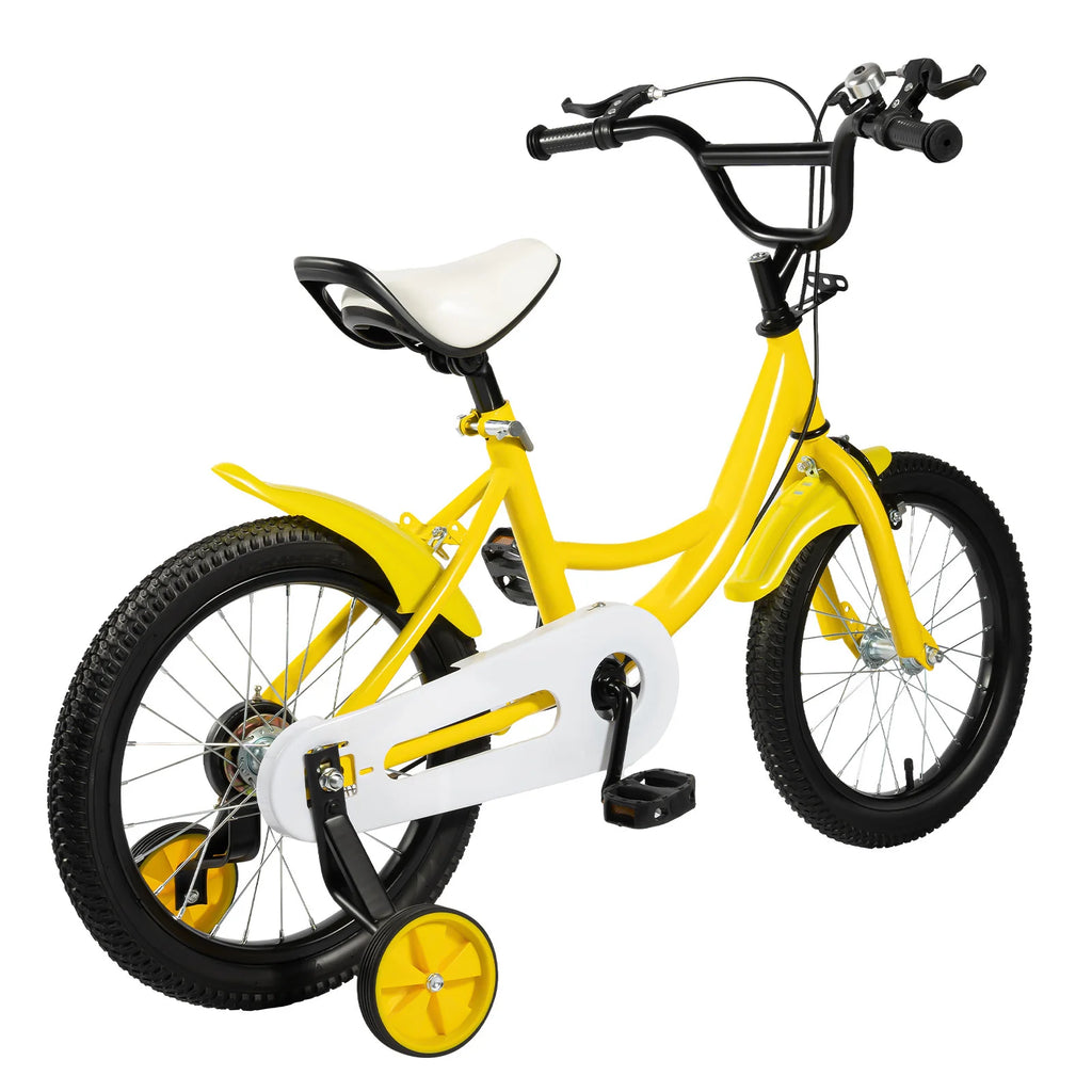 16-Zoll Kinderfahrrad für Jungen & Mädchen (5–8 Jahre) – Doppelbremssystem, Stützräder, erhältlich in Grün/Pink/Gelb