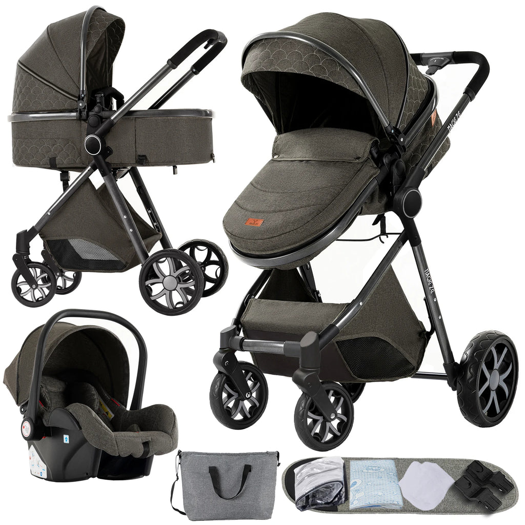 Kinderwagen 3-in-1 – Leicht, Faltbar & Komfortabel