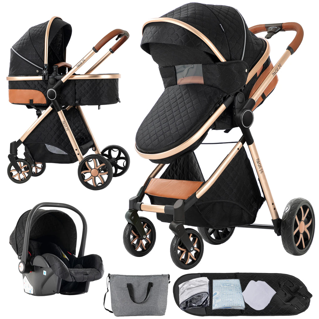 Kinderwagen 3-in-1 – Leicht, Faltbar & Komfortabel