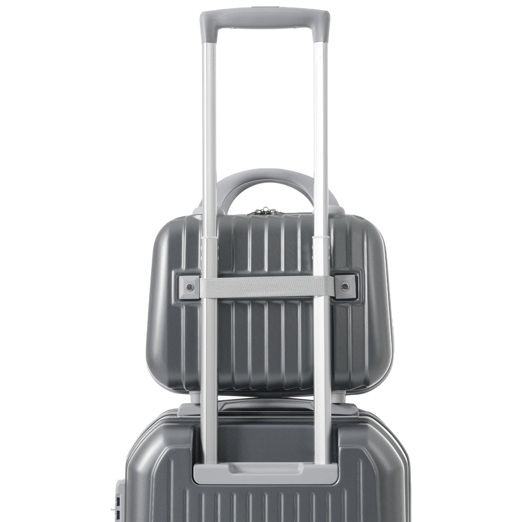 4-teiliges Kofferset – Hartschalen-Trolley aus ABS mit 360° drehbaren Rollen, TSA-Schloss & Teleskopgriff