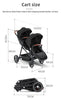 Leichter Zwillingskinderwagen – Faltbarer Doppelsitz-Kinderwagen, tragbarer und multifunktional