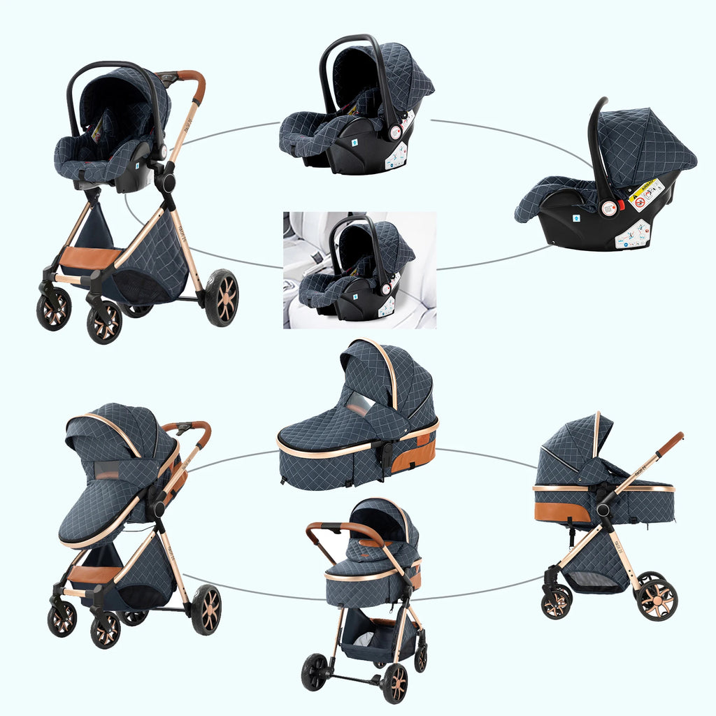 Kinderwagen 3-in-1 – Leicht, Faltbar & Komfortabel