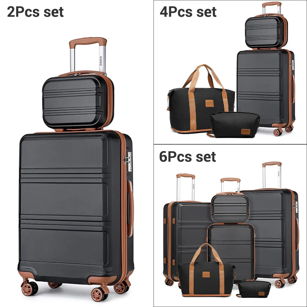2/4/6-teiliges Beauty Case & Reiseset – Kosmetikkoffer, Handgepäck & Kulturbeutel