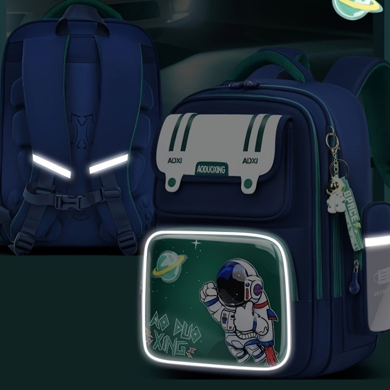 Leichter Schulrucksack mit Astronautenmotiv – Unisex für Kinder & Jugendliche
