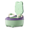 Töpfchentrainer für Kinder – Tragbare Baby-Toilette mit Griff & Gepolsterter Sitzfläche im Frosch-Design