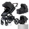 3-in-1 Multifunktionaler Kinderwagen – Hochliegender, Leichter & Zusammenklappbarer