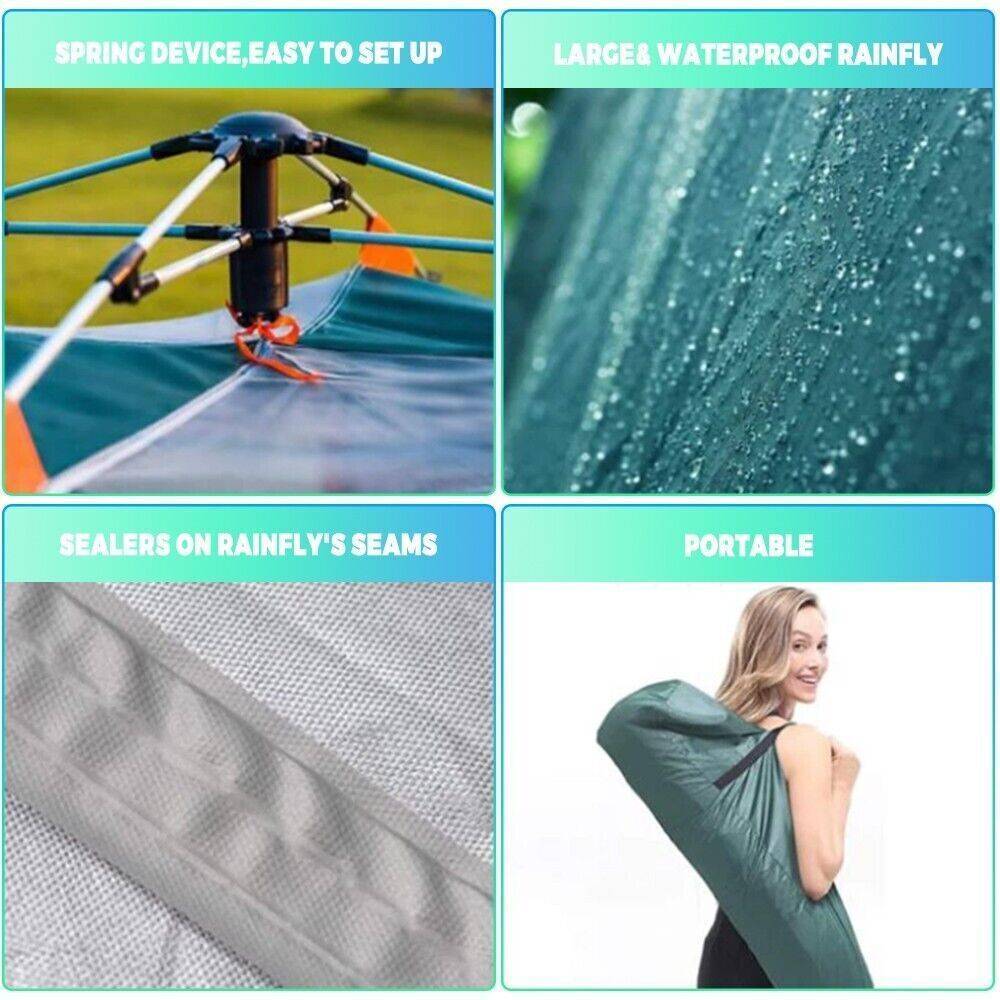 3-5 Personen Camping Zelt Automatik Up Wasserdicht Winddicht Familienzelt