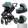 3-in-1 Multifunktionaler Kinderwagen – Hochliegender, Leichter & Zusammenklappbarer