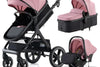 3-in-1 Multifunktionaler Kinderwagen – Hochliegender, Leichter & Zusammenklappbarer